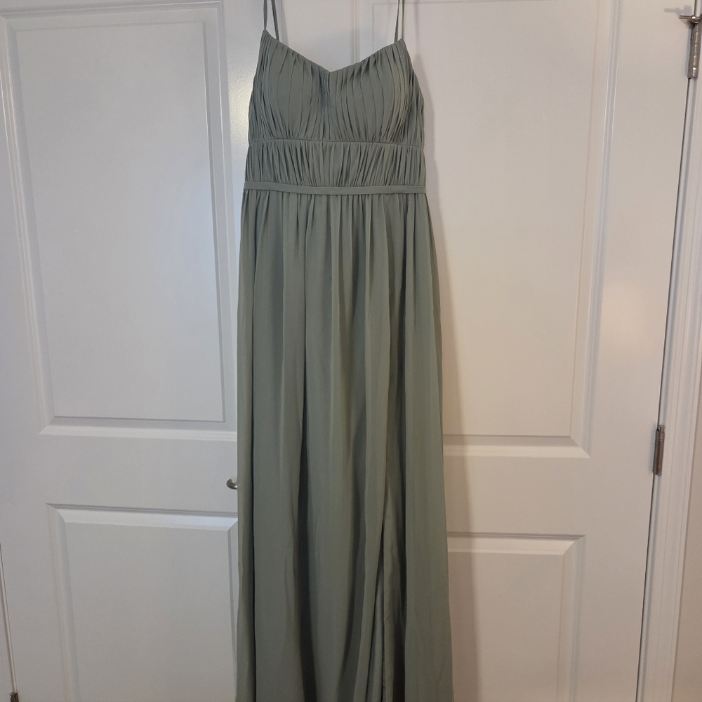 Azazie Sage Green Maxi Dress